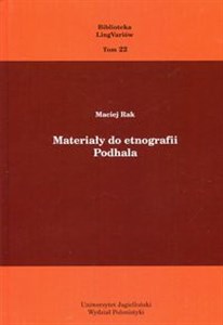 Picture of Materiały do etnografii Podhala Tom 22