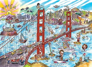 Picture of Puzzle 1000 Doodle Town - San Francisco