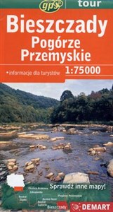 Obrazek Bieszczady Pogórze Przemyskie mapa turystyczna 1: 75 000