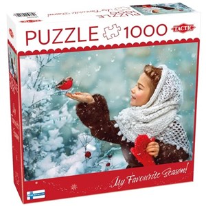 Picture of Puzzle 1000 Girl in red Mittens