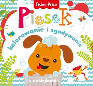 Obrazek Fisher Price Kolorowanka podłogowa Piesek kolorowanie i zgadywanie z naklejkami