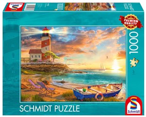 Obrazek Puzzle 1000 PQ Zachód słońca nad zatoką 112740