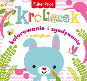 Obrazek Fisher Price Kolorowanka podłogowa Króliczek kolorowanie i zgadywanie z naklejkami