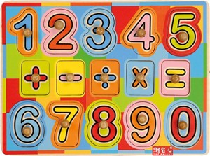 Picture of Układanka drewniana z pinezkami Cyfry