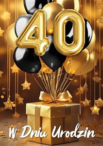 Picture of Karnet B6 3D Urodziny 40