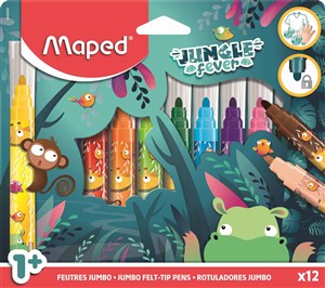 Obrazek Flamastry Jumbo Jungle Fever 12 kolorów
