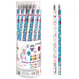 Picture of Ołówek z gumką jednorożec (48szt)