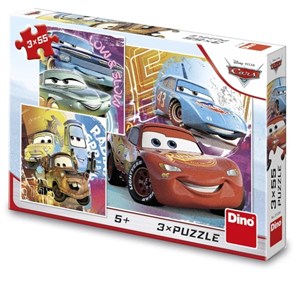 Picture of Puzzle 3x55 Auta Cars Kumple