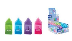 Obrazek Temperówka z gumką rakieta (24szt)