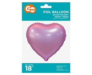 Obrazek Balon foliowy Serce matowe różowe 45cm