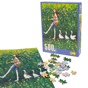Picture of Puzzle 500 Dziewczyna z gąskami