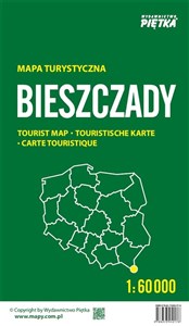 Obrazek Bieszczady. Mapa turystyczna 1:60 000 składana