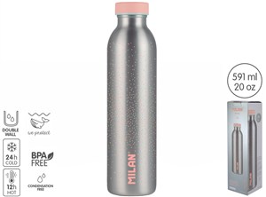 Obrazek Butelka termiczna Milan silver 591 ml