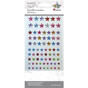 Obrazek Kryształki samoprzylepne gwiazdki mix 84szt