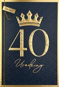 Picture of Karnet B6 Urodziny 40