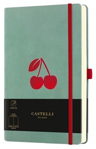 Picture of Notatnik 13x21cm gładki Castelli Velluto Cherry