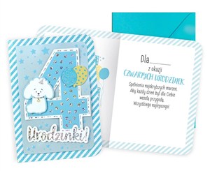 Obrazek Karnet B6 Urodziny 4 chłopiec