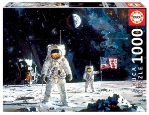 Obrazek Puzzle 1000 Pierwsi ludzie na księżycu G3