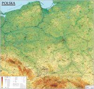 Obrazek Polska. Mapa ogólnogeograficzna (tuba)