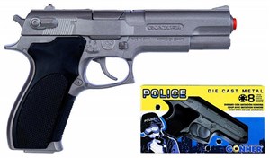 Picture of Metalowy pistolet policyjny 8 naboi