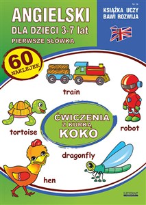 Picture of Angielski dla dzieci 24 Pierwsze słówka 3-7 lat Ćwiczenia z kurką Koko 60 naklejek