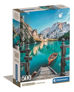 Obrazek Puzzle 500 Compact Braies Lake 35538