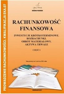 Picture of Rachunkowość Finansowa część I PADUREK