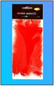 Picture of Piórka miękkie czerwone 15szt