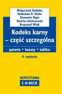 Obrazek Kodeks karny część szczególna Pytania Kazusy Tablice