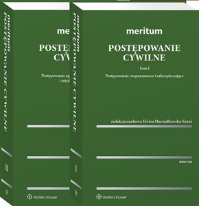 Obrazek Postępowanie cywilne MERITUM Tom 1/2 Tom I Postepowanie rozpoznawcze i zabezpieczające + Tom II Postępowanie egzekucyjne, arbitrażowe i