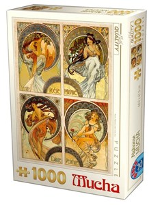 Obrazek Puzzle 1000 Alfons Mucha, Artystki