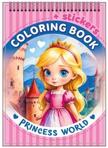 Obrazek Kolorowanka 105x148 z naklejkami Świat księżniczek
