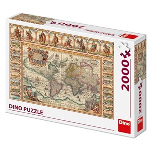 Obrazek Puzzle 2000 Antycza Mapa Świata