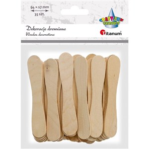 Obrazek Drewniane patyczki łyżeczki 17x94mm 35szt