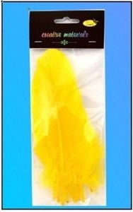 Obrazek Piórka twarde żółte 10szt