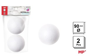 Obrazek Kulki styropianowe do zdobienia 90mm 2szt