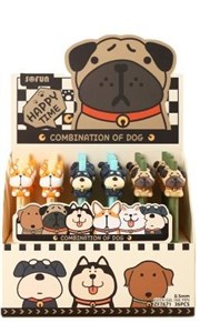 Obrazek Długopis żelowy Dog 0,5mm nieb (36szt)