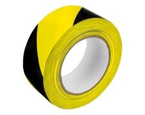 Obrazek Taśma ostrzegawcza samoprzylepna czarno-żółta