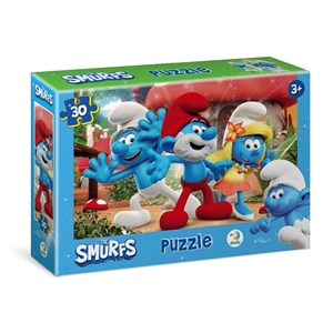 Obrazek Puzzle 30 Smerfy Witajcie wszyscy!
