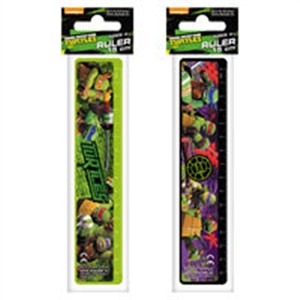 Obrazek Linijka 15 cm ŻÓŁWIE NINJA mix