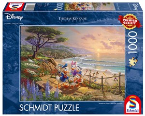 Obrazek Puzzle 1000 PQ Kaczor Donald & Daisy T. Kinkade 111120