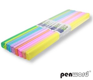 Obrazek Bibuła marszczona pastel mix 50x200cm (10szt)