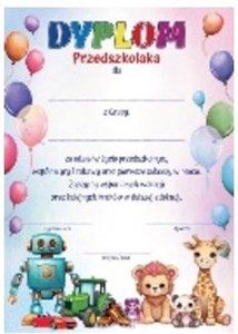 Obrazek Dyplom A4 Przedszkolala zabawki