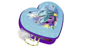 Picture of Puzzle 3D Delfiny 54 serce szkatułka