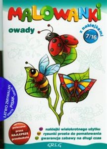 Obrazek Malowanki 7 Owady + pisak z naklejkami