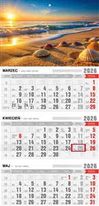 Obrazek Kalendarz 2026 Trójdzielny Ekonomiczny Plaża KTE VE-14
