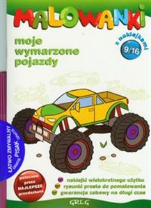 Obrazek Malowanki 9 Moje wymarzone pojazdy + pisak z naklejkami