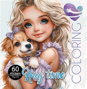 Picture of Kolorowanka z naklejkami 200x200 Przytulanie pies