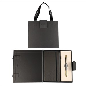 Obrazek Długopis + notes Elegant premium grafitowo-złoty