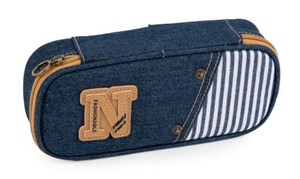 Obrazek Piórnik etui Denim granatowy